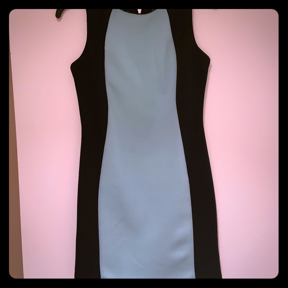 Black and mint green dress